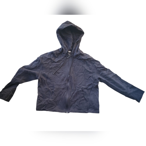 WOMEN'S Nike Full Zip Hoodie Black Wide Arms Size Medium ✨️HP✨️ - Picture 6 of 13